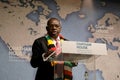 Sibusiso Busi Moyo, ZimbabweÃ¢â¬â¢s foreign minister, gives a talk on his countryÃ¢â¬â¢s foreign policy